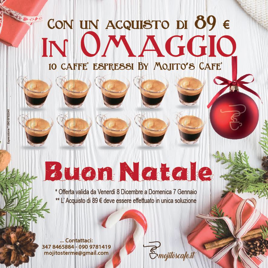 10 caffè omaggio Mojito's cafè
