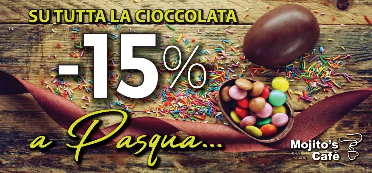 A pasqua -15% su tutta la cioccolata